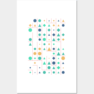 Geometric Colourful Pattern Posters and Art